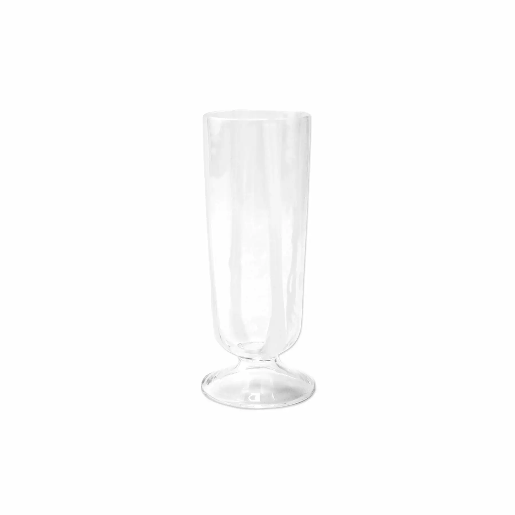 Vietri Stripe White Champagne Glass
