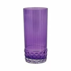 Viva By VIETRI Deco Purple Tall Tumbler