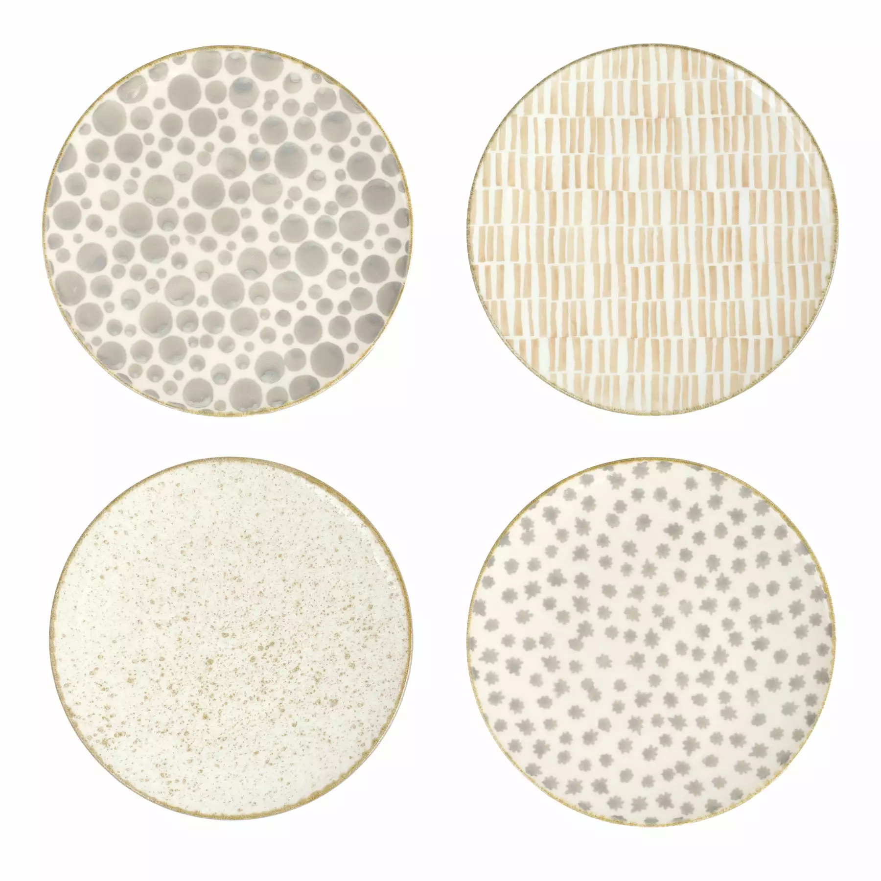 Viva By VIETRI Earth Assorted Dinner Plates - Set Of 4