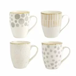 Viva By VIETRI Earth Assorted Mugs - Set Of 4