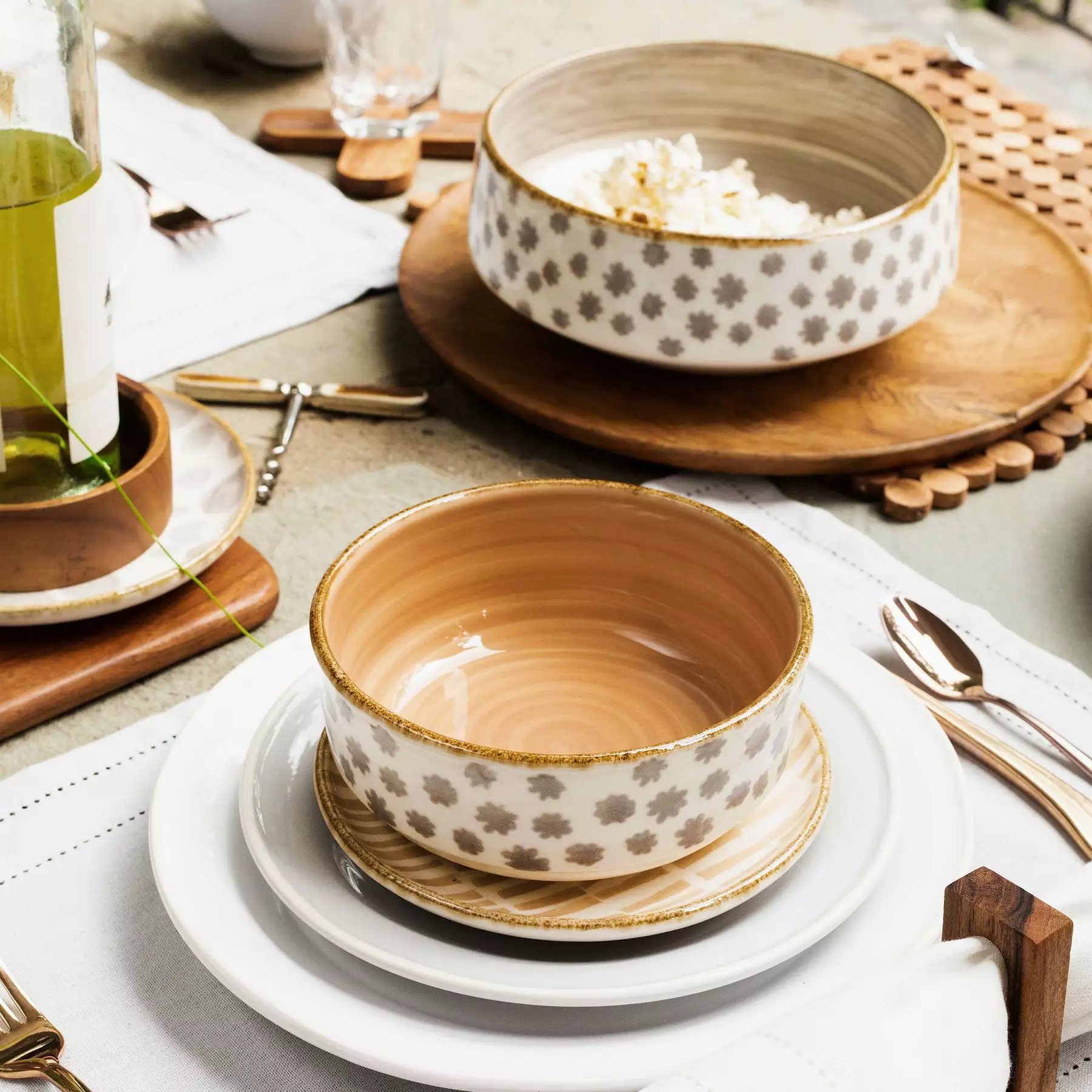 Viva By VIETRI Earth Flower Medium Shallow Bowl - Image 6