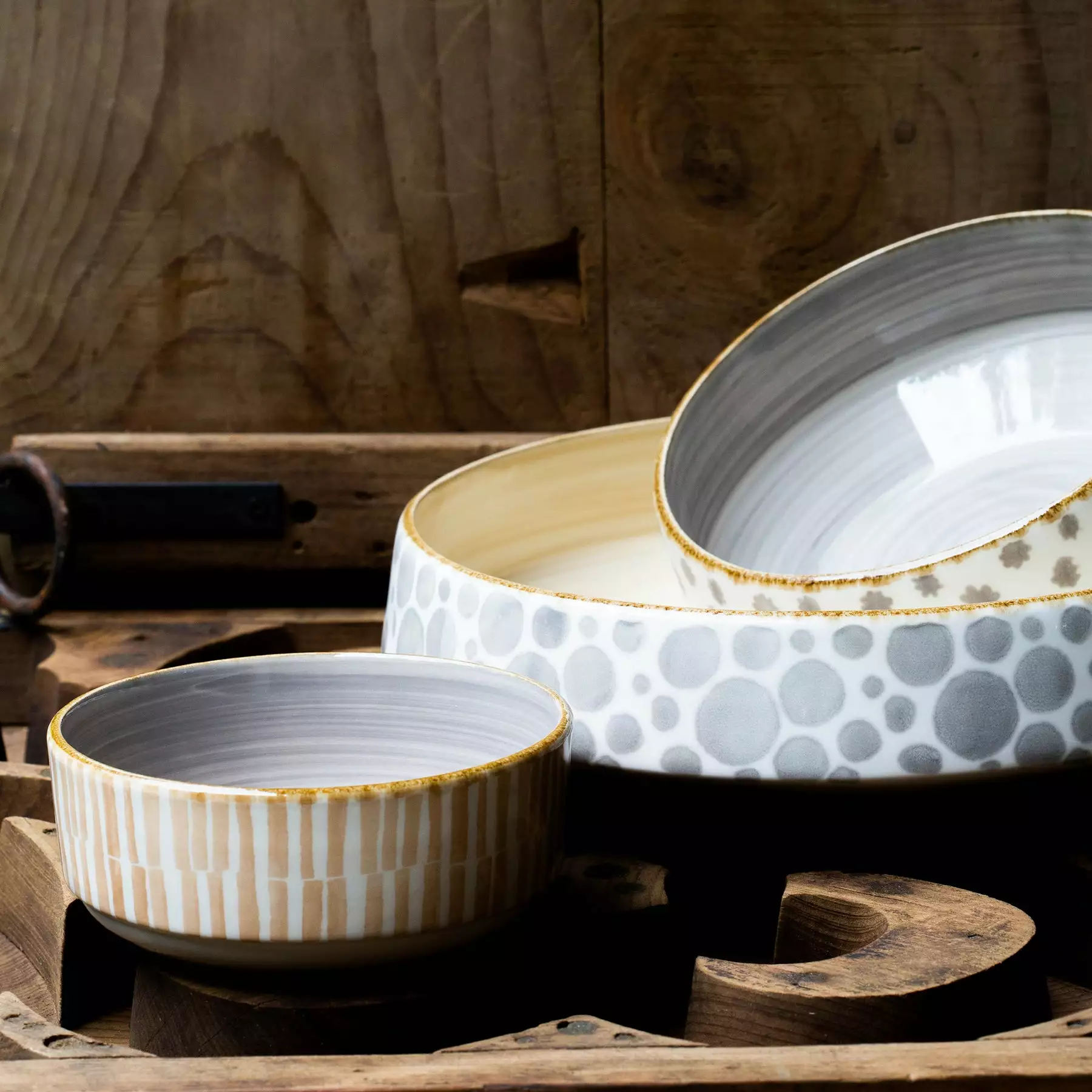 Viva By VIETRI Earth Bubble Large Shallow Bowl - Image 3