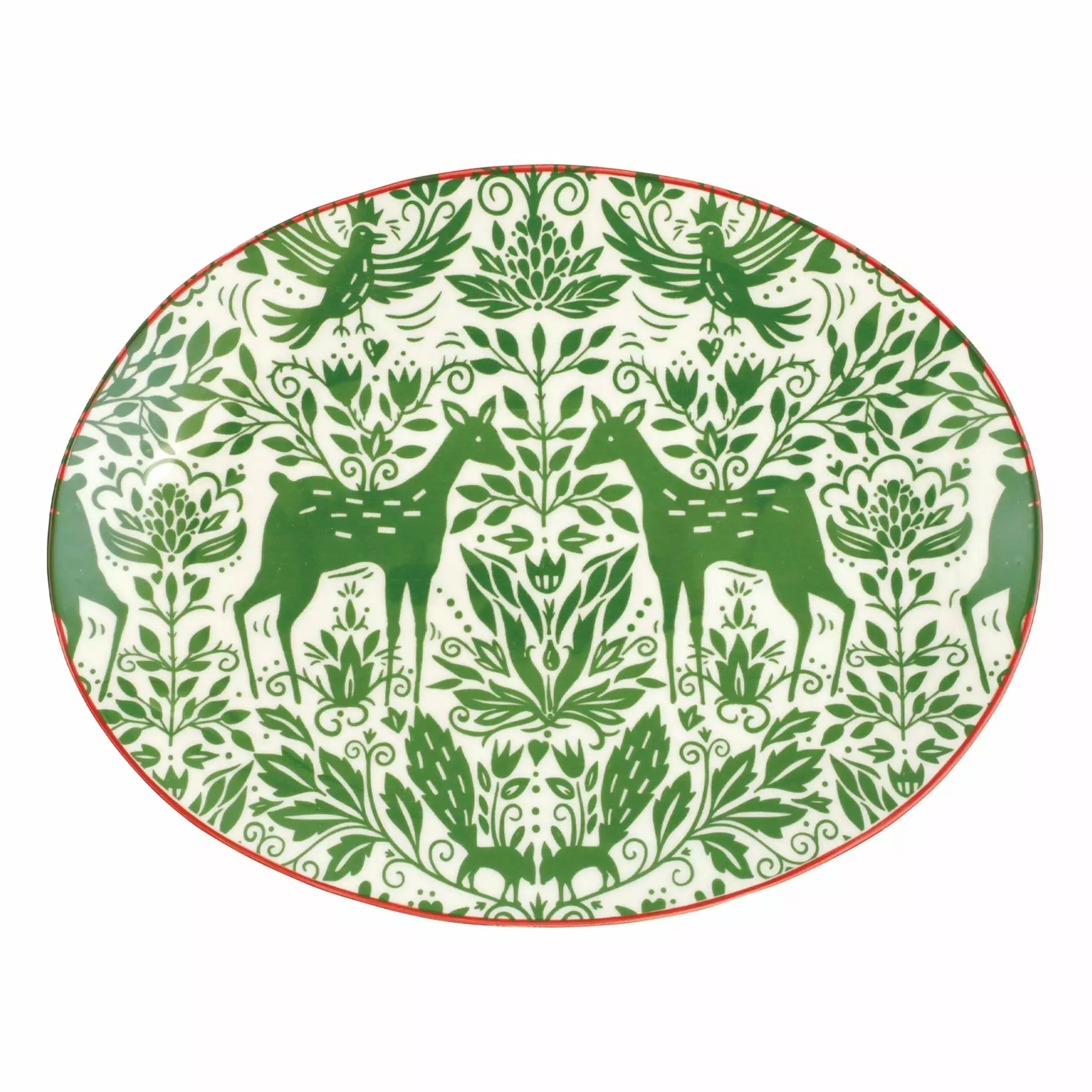 Viva By VIETRI Mistletoe Oval Platter