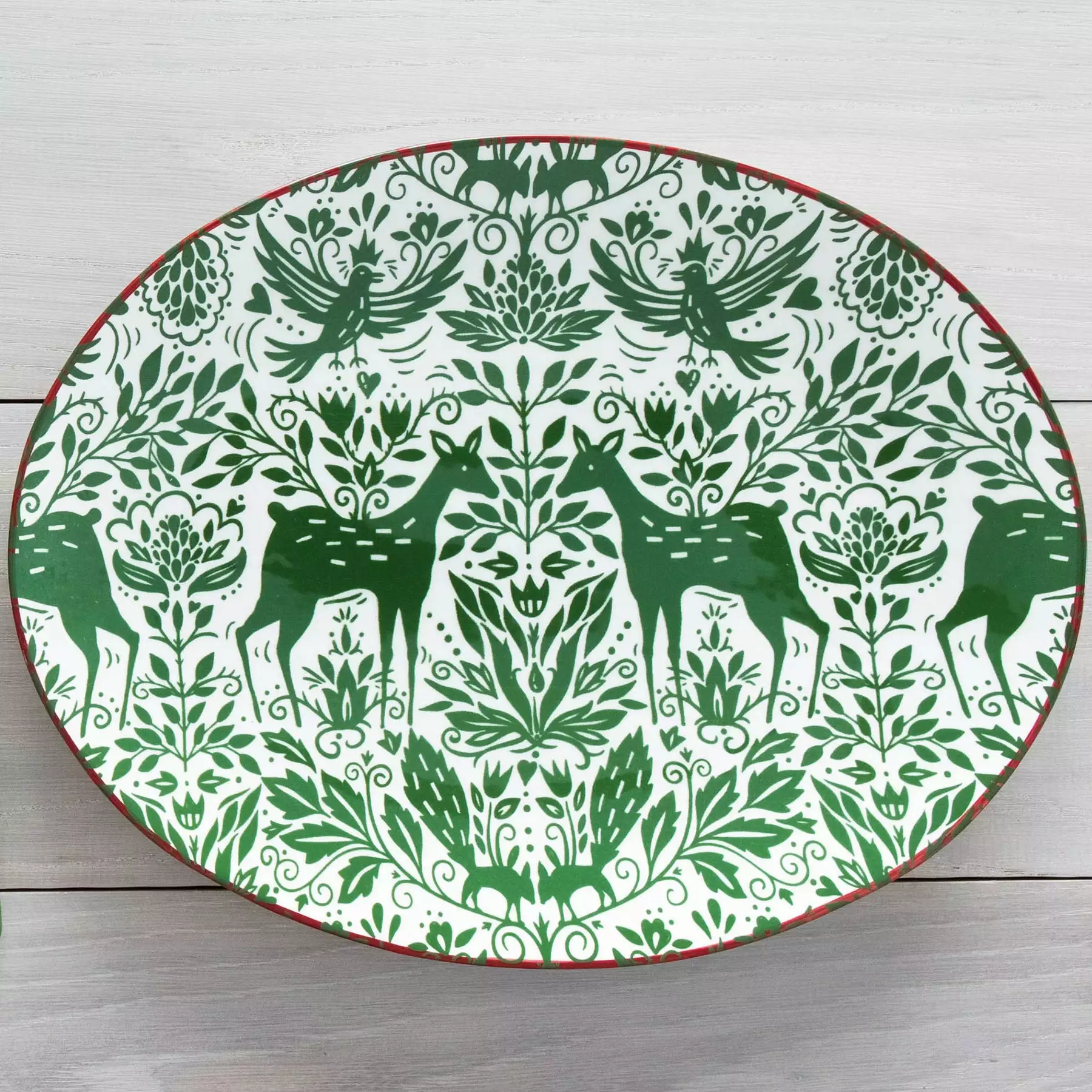 Viva By VIETRI Mistletoe Oval Platter - Image 4