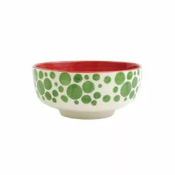 Viva By VIETRI Mistletoe Bubble Medium Footed Serving Bowl