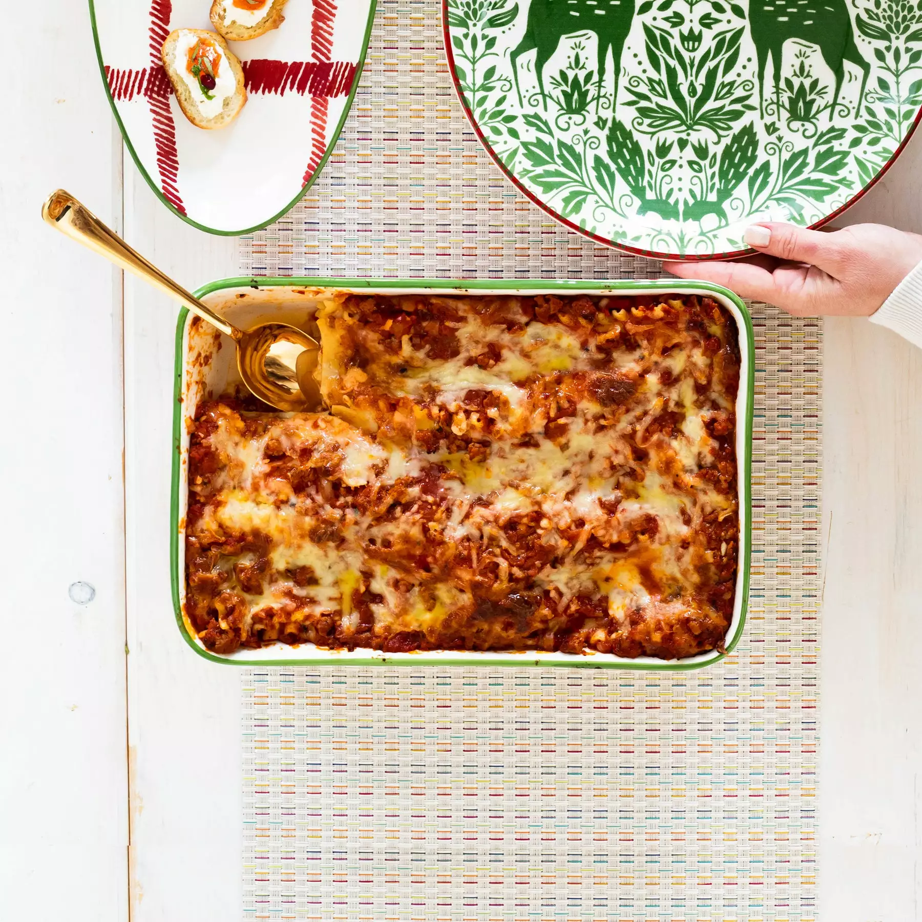 Viva By VIETRI Mistletoe Plaid Rectangular Baker - Image 3