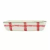 Viva By VIETRI Mistletoe Plaid Rectangular Baker