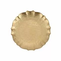 Viva By VIETRI Baroque Glass Gold Salad Plate