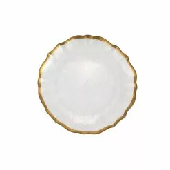 Viva By VIETRI Baroque Glass Clear Cocktail Plate