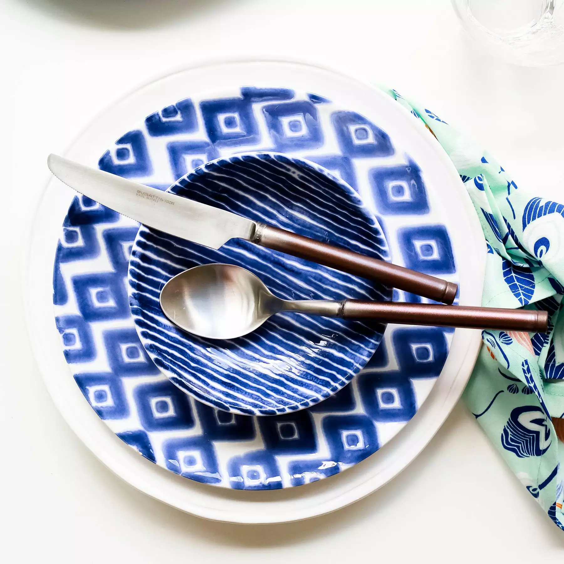 Viva By VIETRI Santorini Diamond Salad Plate - Image 2