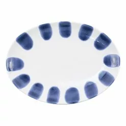 Viva By VIETRI Santorini Dot Small Oval Platter