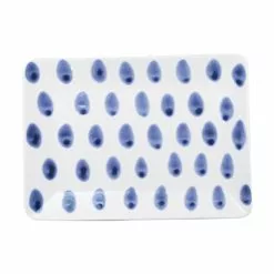 Viva By VIETRI Santorini Dot Small Rectangular Platter