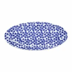 Viva By VIETRI Santorini Flower Narrow Oval Platter