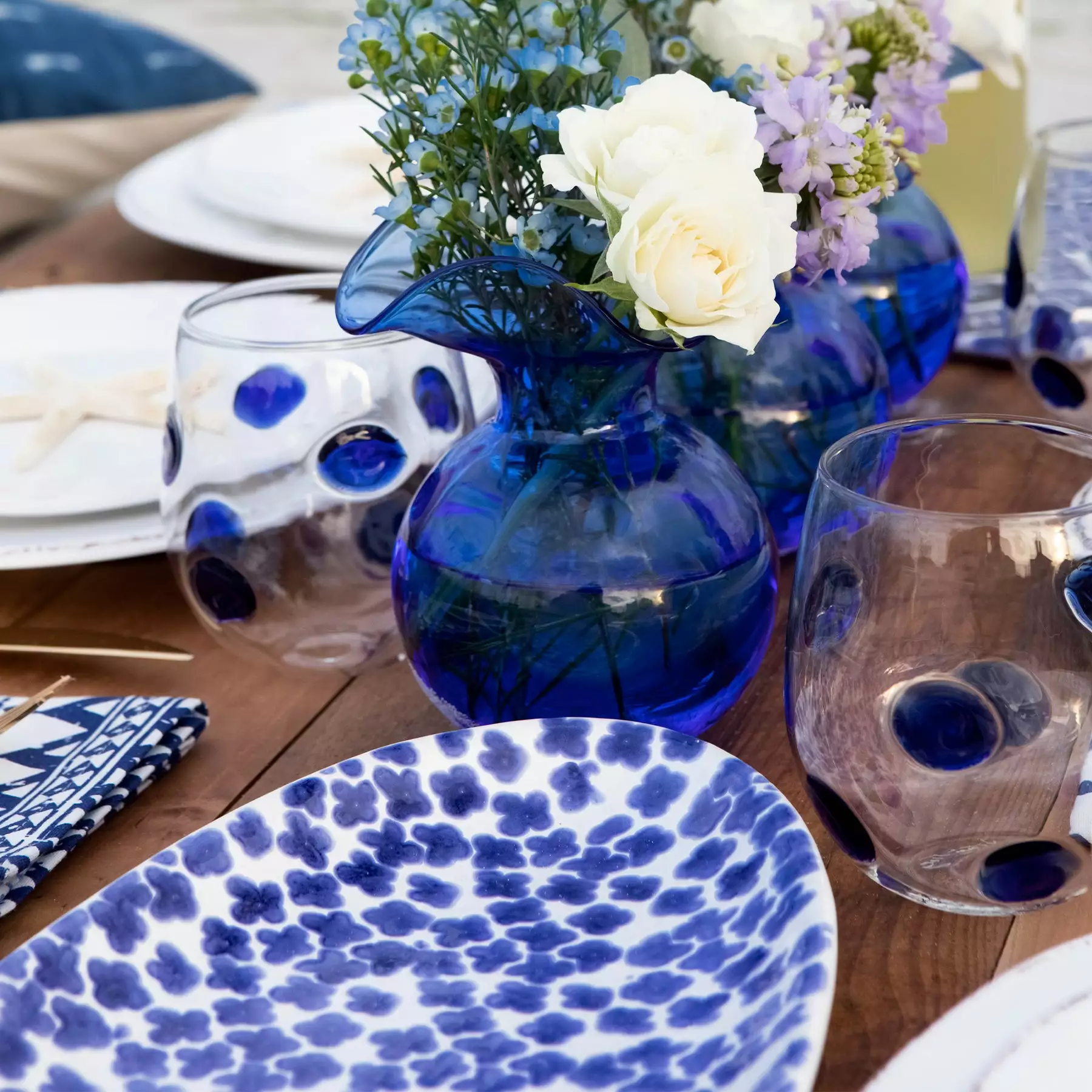 Viva By VIETRI Santorini Flower Narrow Oval Platter - Image 4