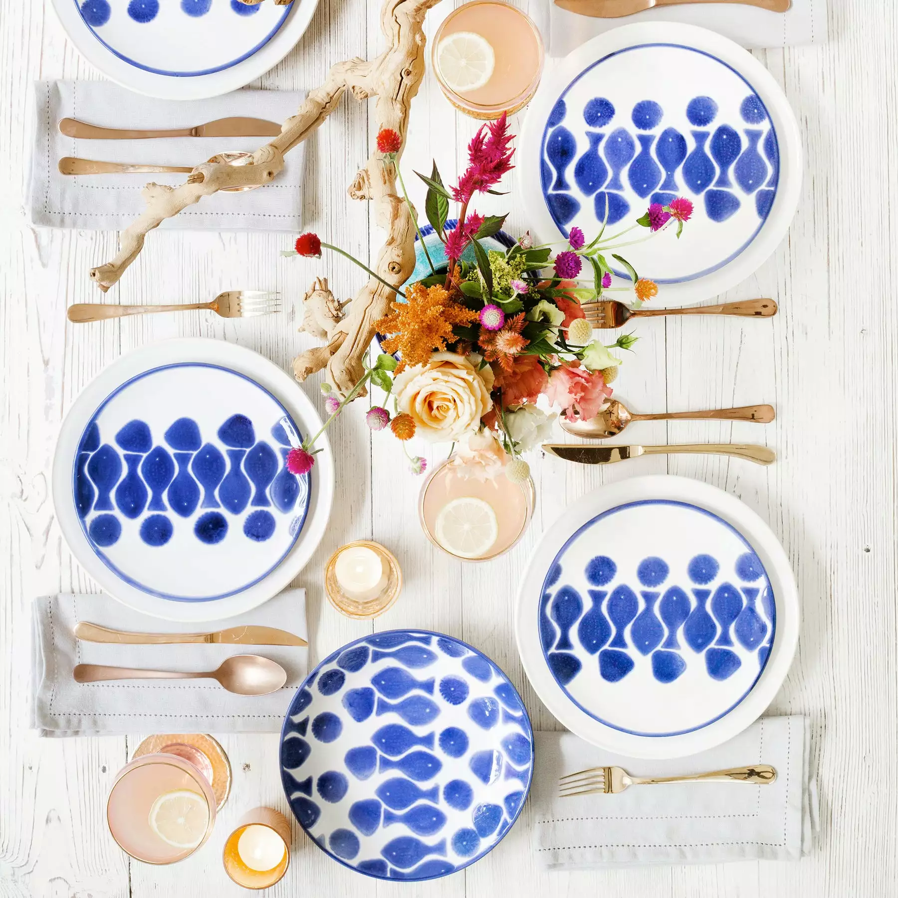 Viva By VIETRI Santorini Fish Salad Plate - Image 6