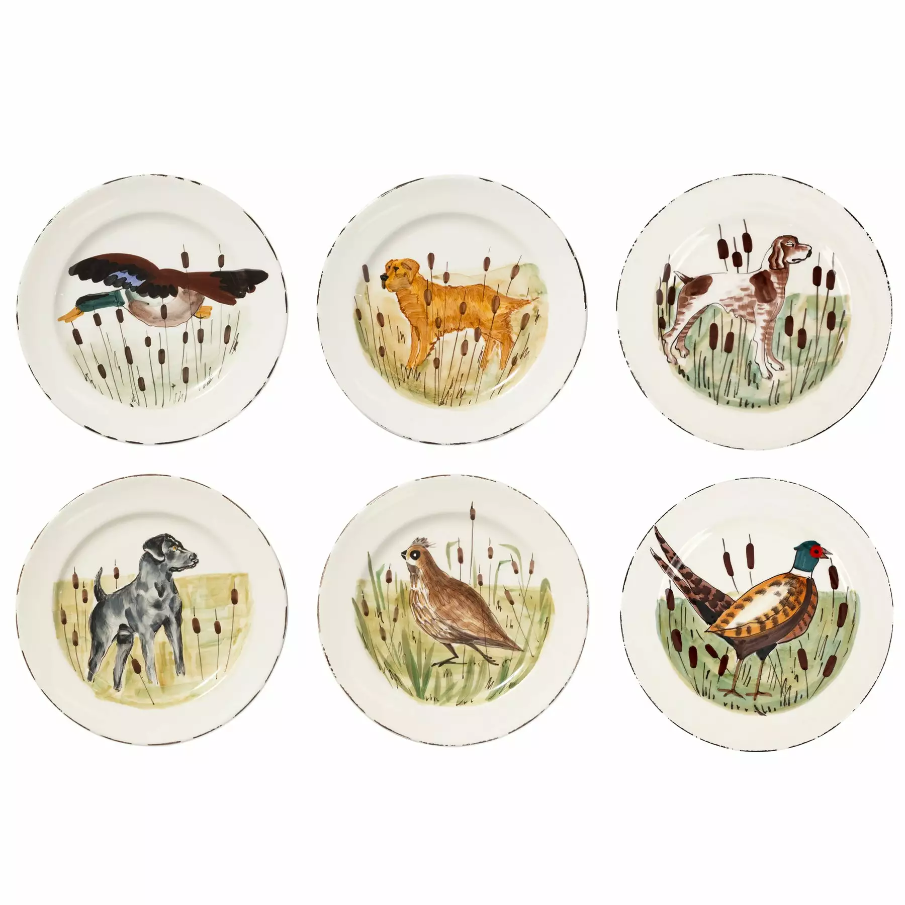 Vietri Wildlife Assorted Dinner Plates - Set Of 6