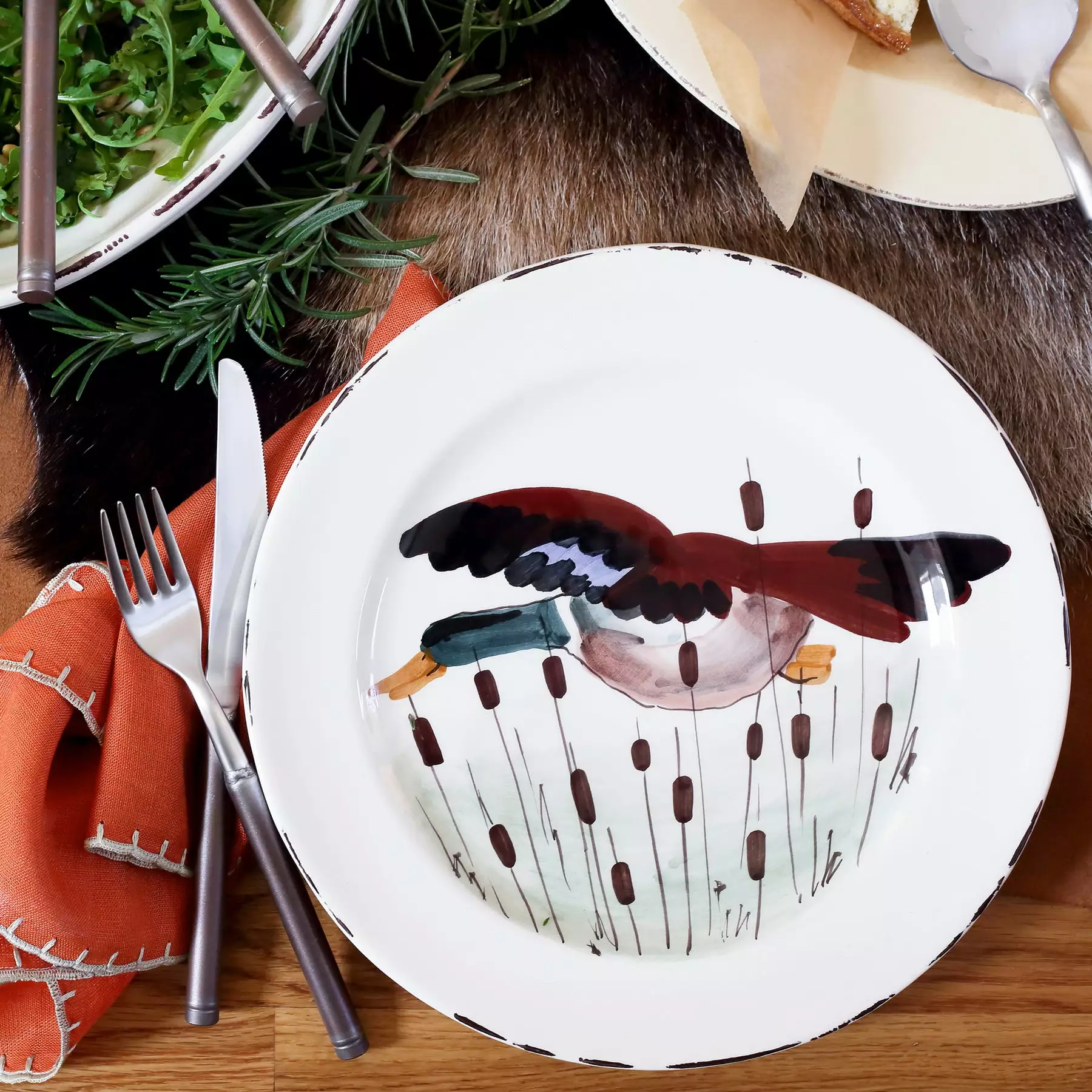 Vietri Wildlife Mallard Dinner Plate - Image 2
