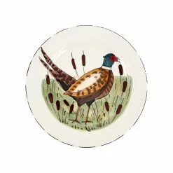 Vietri Wildlife Pheasant Dinner Plate