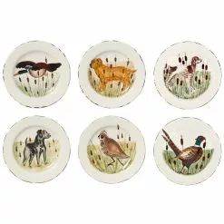 Vietri Wildlife Assorted Salad Plates - Set Of 6