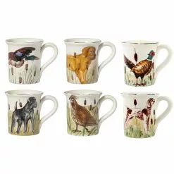 Vietri Wildlife Assorted Mugs - Set Of 6